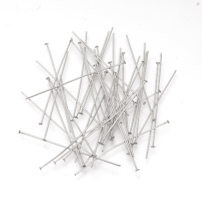 Tarnish Resistant 304 Stainless Steel Flat Head Pins X-STAS-Q218-01D-1