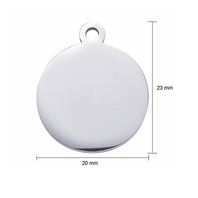 Tarnish Resistant 304 Stainless Steel Pendants STAS-I140-01A-S-1