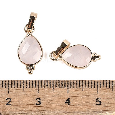 Natural Rose Quartz Faceted Pendans X-KK-L218-004G-03-1