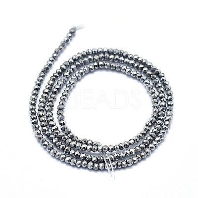 Electroplate Glass Beads Strands GLAA-F079-A-FP03-1