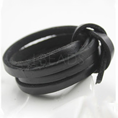 Flat Leather Jewelry Cord WL-WH0008-01A-04-1