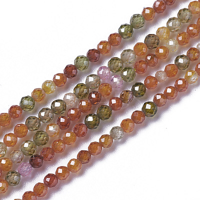 Cubic Zirconia Beads Strands G-F596-48-3mm-1