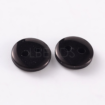 2-Hole Flat Round Resin Sewing Buttons for Costume Design BUTT-E119-34L-13-1