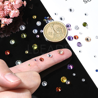 100Pcs 10 Styles Cubic Zirconia Cabochons ZIRC-YW0001-20A-1