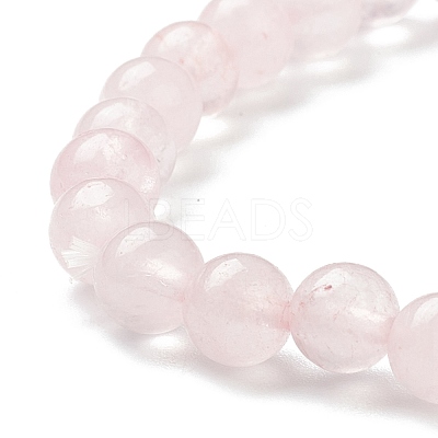 Natural Rose Quartz Beaded Stretch Bracelets BJEW-A117-B-11-1