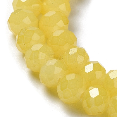 Baking Paint Imitation Jade Glass Bead Strands DGLA-A034-J4MM-A-1