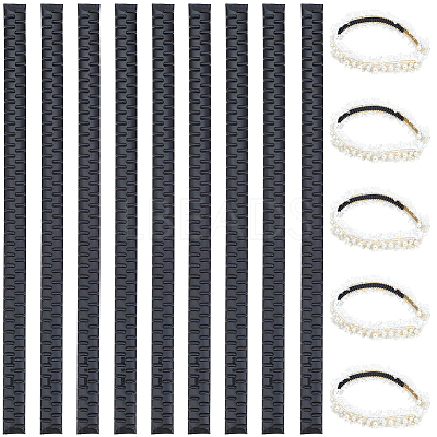 22Pcs Plastic Firm Headband Non-slip Strip DIY-CY0003-03A-1