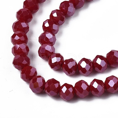 Electroplate Glass Beads Strands EGLA-A034-P6mm-A22-1