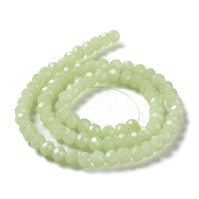 Baking Paint Imitation Jade Glass Bead Strands DGLA-A034-J8MM-A21-1