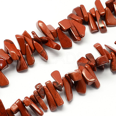 Natural Red Jasper Bead Strands G-R191-04-1
