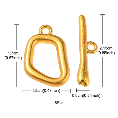 Alloy Toggle Clasps PALLOY-YW0002-22MG-1