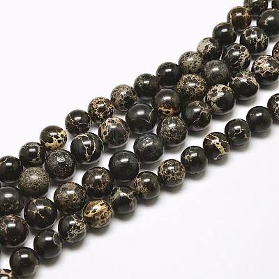 Natural Imperial Jasper Beads Strands G-I122-6mm-11-1