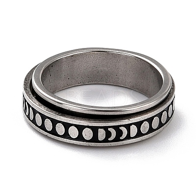Non-Tarnish 203 Stainless Steel Rotating Spinner Fidget Band Rings for Anxiety Stress Relief RJEW-G118-08P-1