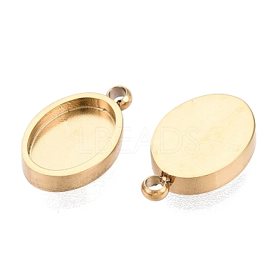 304 Stainless Steel Pendant Cabochon Component STAS-Q113-25A-G-1