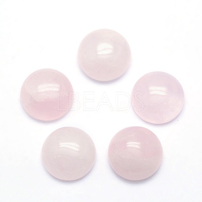 Natural Rose Quartz Cabochons X-G-P393-R20-4MM-1