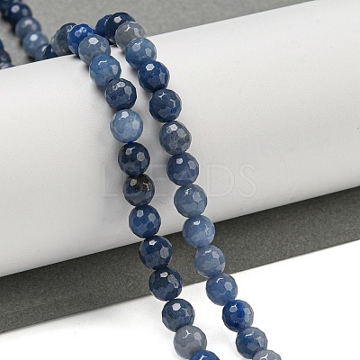 Dyed & Heated Natural Blue Aventurine Beads Strands G-E571-A10-01-1