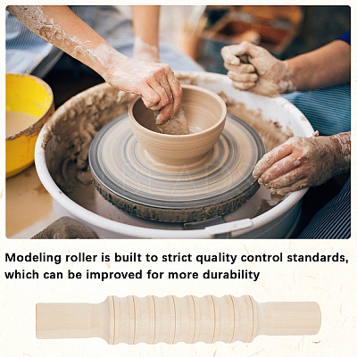 Wooden Rolling Pin AJEW-WH20141-42A-1
