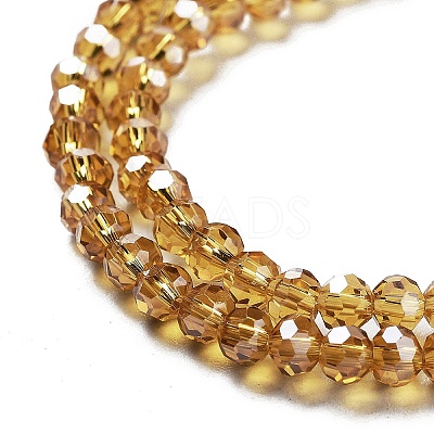 Electroplate Transparent Glass Beads Strands EGLA-A035-T3mm-A04-1