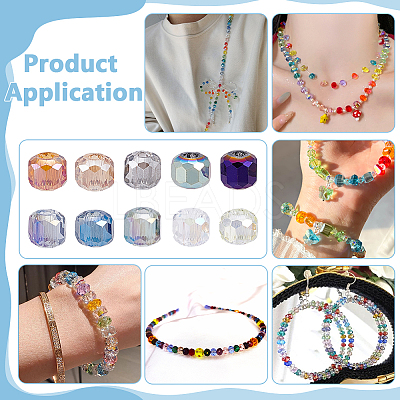 100Pcs 10 Colors Electroplate Glass Beads GLAA-PH0004-53-1