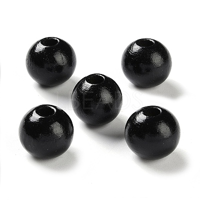 Printed Wood Beads WOOD-Z002-16B-1