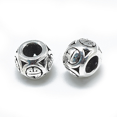 Thailand 925 Sterling Silver European Beads STER-T002-42AS-1