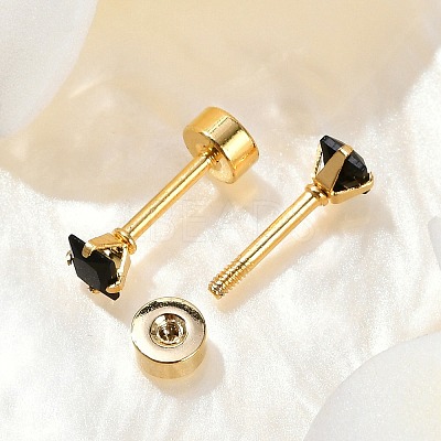 Square Glass Ear Fake Plugs EJEW-H105-24G-A-1