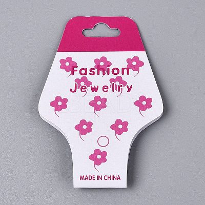 Fold Over Cardboard Paper Jewelry Display Cards for Necklace & Bracelet Storage CDIS-N004-02-1