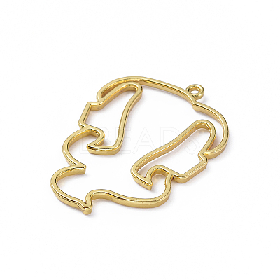 Zinc Alloy Open Back Bezel Pendants PALLOY-D580-05G-L-1