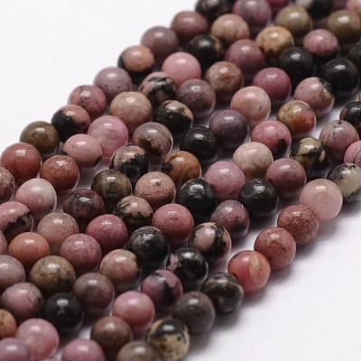 Natural Rhodonite Beads Strands X-G-D840-59-8mm-1