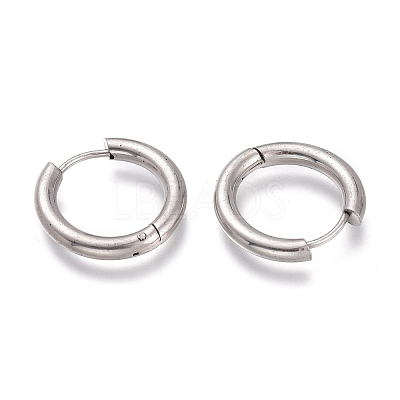 Tarnish Resistant 201 Stainless Steel Huggie Hoop Earrings EJEW-L256-05D-P-1