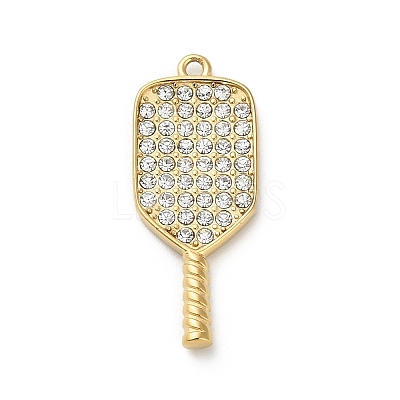 304 Stainless Steel Micro Pave Cubic Zirconia Pendants LS-STAS-C147-02B-G-1