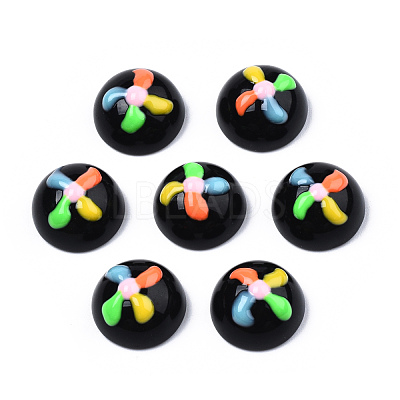 Opaque Resin Enamel Cabochons CRES-N031-010-1