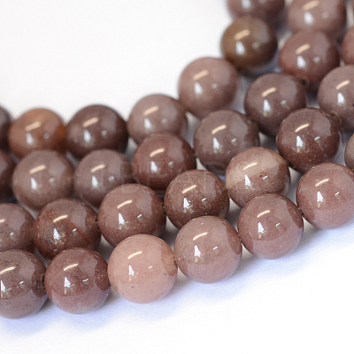 Natural Purple Aventurine Round Bead Strands X-G-E334-10mm-21-1