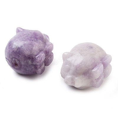 Natural Lepidolite/Purple Mica Stone Carved Figurines DJEW-L023-C11-1