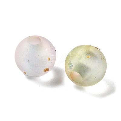 Frosted Transparent Acrylic Beads OACR-F013-13A-1