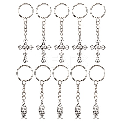 Tibetan Style Alloy Keychain KEYC-JKC00555-01-1