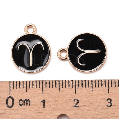 Alloy Enamel Pendants X-ENAM-S124-01B-08A-1