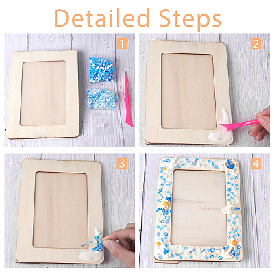 DIY Ocean Theme Photo Frame Making Kit DIY-OC0010-13-1