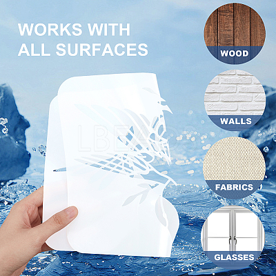 4Pcs 4 Styles PET Hollow Out Drawing Painting Stencils DIY-MA0003-58-1