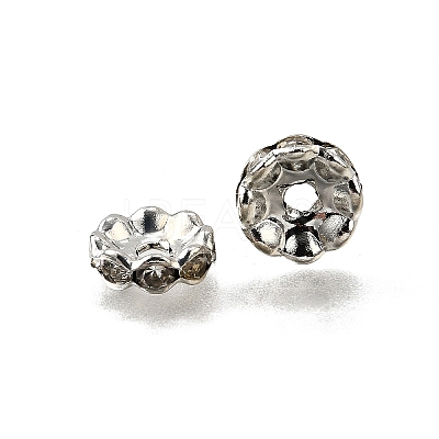 Brass Grade A Crystal Rhinestone Spacer Beads RB-A006-10MM-N-1