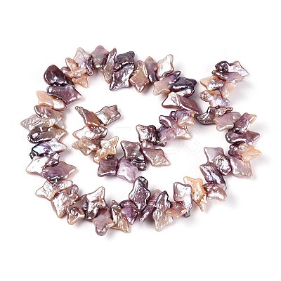 Natural Baroque Keshi Pearl Beads Strands PEAR-S022-02B-1