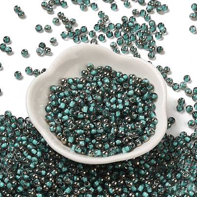 Transparent Inside Colours Glass Seed Beads SEED-H002-A-C222-1