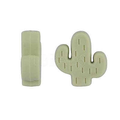 20Pcs Cactus Food Grade Eco-Friendly Silicone Focal Beads JX906C-1