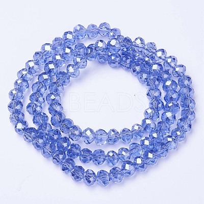 Electroplate Glass Beads Strands EGLA-A034-T1mm-A17-1