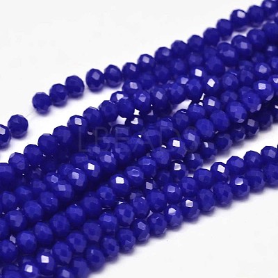 Faceted Rondelle Glass Beads Strands GLAA-I033-4mm-24-1