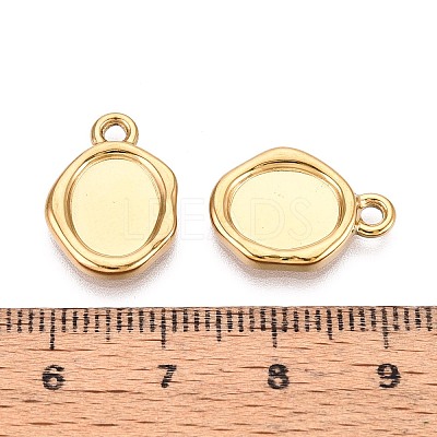 304 Stainless Steel Pendant Cabochon Settings X-STAS-T067-11G-1