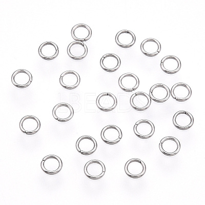 Non-Tarnish 304 Stainless Steel Open Jump Rings X-STAS-R065-45-1