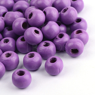 Natural Wood Beads WOOD-S662-13x14mm-A12-1
