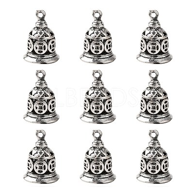 Brass Bell Pendants KK-I257-AS-1