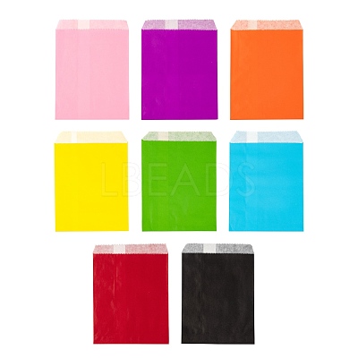 80Pcs 8 Colors Eco-Friendly Kraft Paper Bags CARB-LS0001-03-1